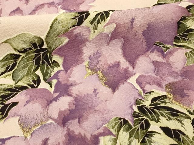 平和屋着物■上質な小紋 草花文 金彩 正絹 逸品 AABJ1971sx