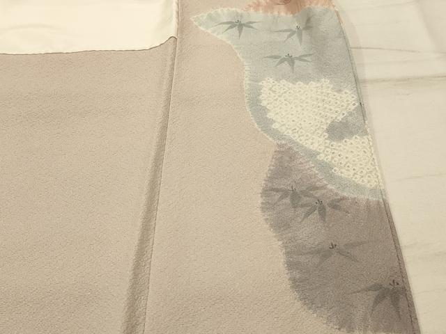 平和屋着物■訪問着 手描き 絞り 風景文 正絹 逸品 AABJ1992sx