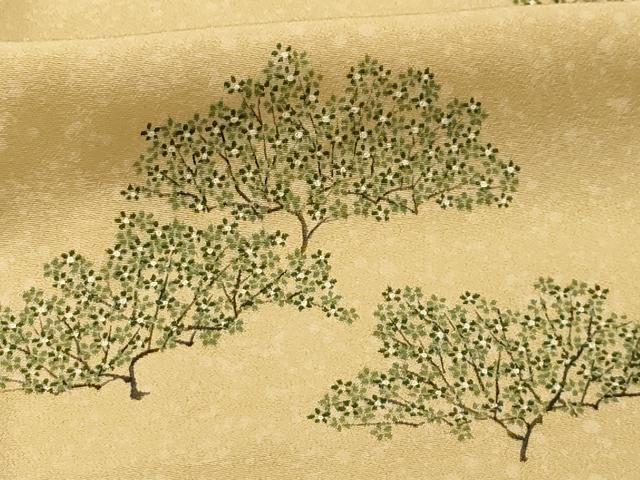 平和屋着物■上質な小紋 草花文 正絹 逸品 AABJ1994sx