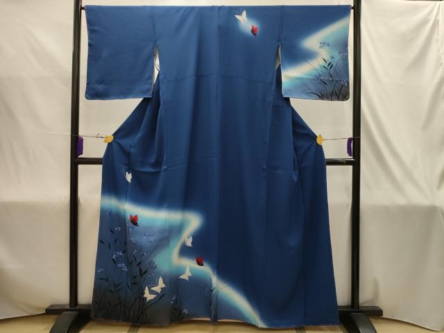 平和屋着物■訪問着 花蝶文 暈し染め 正絹 逸品 AABJ1998sx