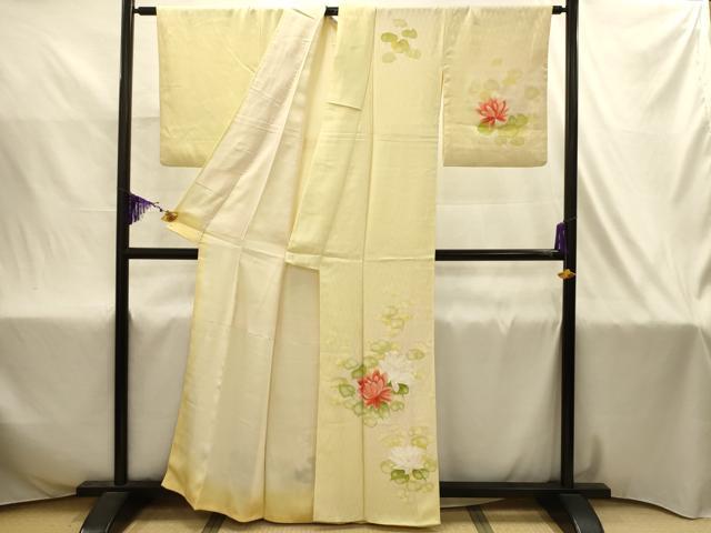 平和屋着物■訪問着 蓮 暈し染め 正絹 逸品 AABJ2002sx