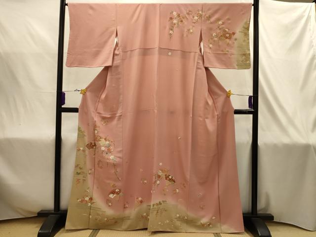 平和屋着物■訪問着 扇面花文 暈し染め 金彩 正絹 逸品 AABJ2008sx
