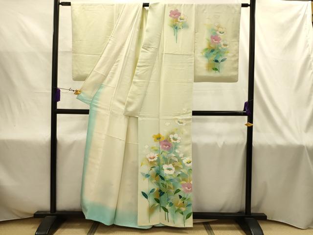 平和屋着物■訪問着 刺繍 草花文 暈し染め 金彩 正絹 逸品 AABJ2009sx