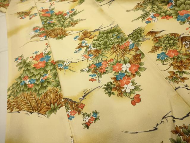 平和屋着物■上質な小紋 草花文 暈し染め 正絹 逸品 AABJ2011sx
