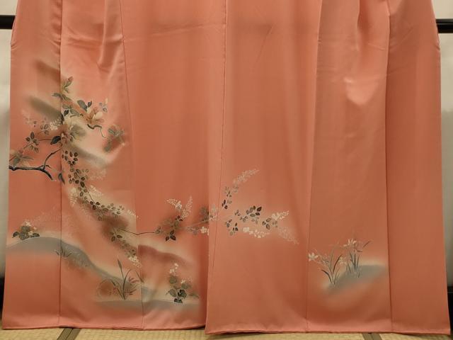 平和屋着物■訪問着 友禅 枝花文 暈し染め 金彩 正絹 逸品 AABJ2015sx