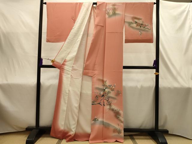 平和屋着物■訪問着 友禅 枝花文 暈し染め 金彩 正絹 逸品 AABJ2015sx