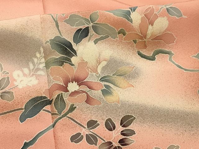 平和屋着物■訪問着 友禅 枝花文 暈し染め 金彩 正絹 逸品 AABJ2015sx