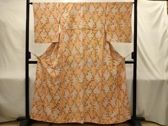平和屋着物■上質な小紋 花菱文 正絹 逸品 AABJ2017sx