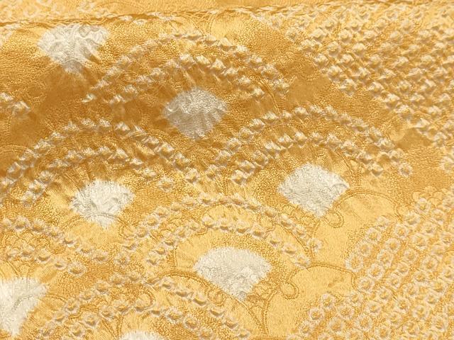 平和屋着物■色留訪問着 絞り 青海波 正絹 逸品 AABJ2019sx