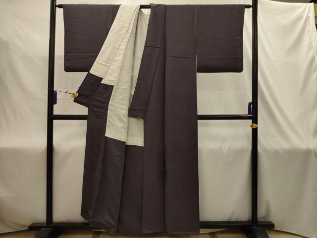 平和屋着物■豪華色留袖 色無地 風景地紋 紅消鼠色 正絹 逸品 AABJ2020sx