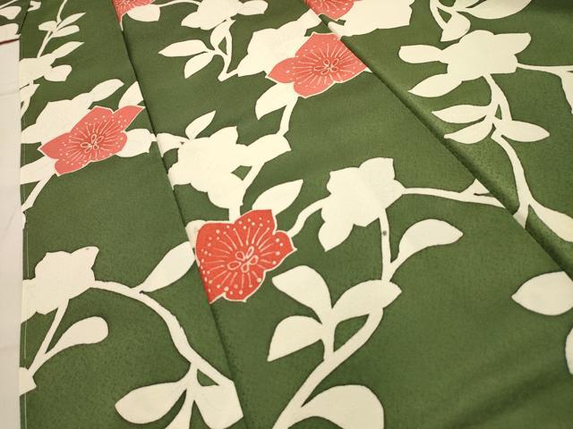 平和屋着物■上質な小紋 枝花文 正絹 逸品 AABJ2031sx