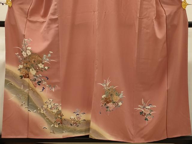 平和屋着物■訪問着 鳳凰花鏡裏文 暈し染め 金彩 正絹 逸品 AABJ2032sx