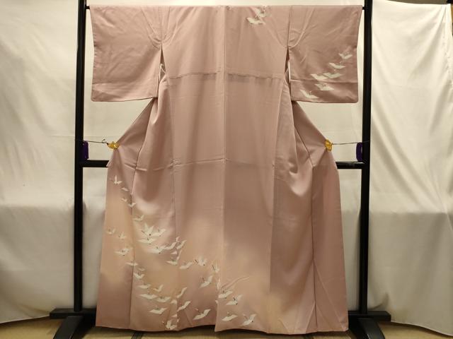 平和屋着物■訪問着 飛鶴文 暈し染め 正絹 逸品 AABJ2033sx