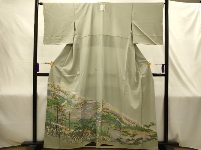 平和屋着物■豪華色留袖 友禅 風景文 正絹 逸品 AABJ2042sx