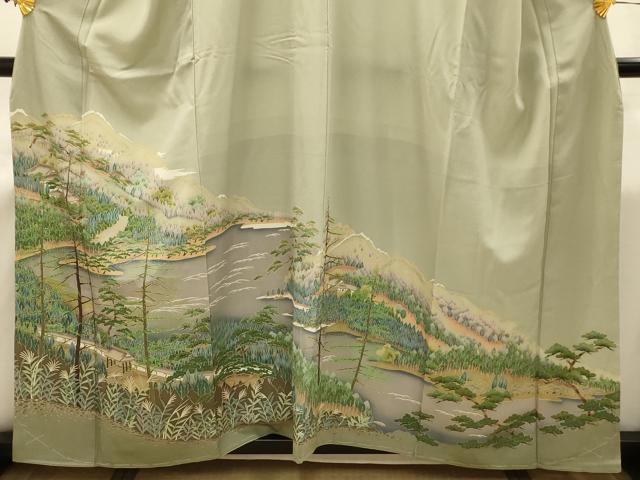 平和屋着物■豪華色留袖 友禅 風景文 正絹 逸品 AABJ2042sx