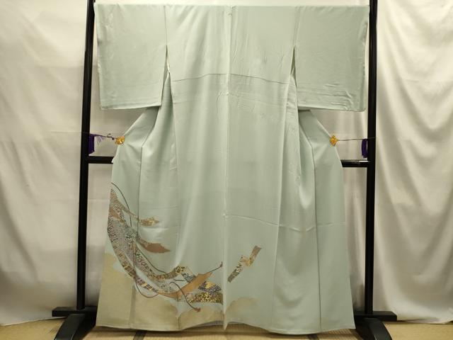 平和屋着物■豪華色留袖 熨斗目模様 金糸 正絹 逸品 AABJ2072sx