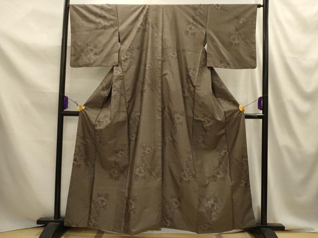 平和屋着物■本場大島紬 9マルキ 枝花文 正絹 逸品 AABJ2080sx