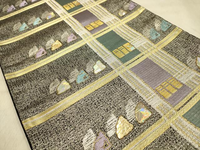平和屋着物●六通柄袋帯 華飾金彩 金彩 金銀糸 正絹 逸品 AABJ2129sx