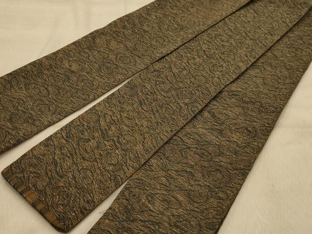 平和屋着物●男性 本場筑前博多織 角帯 霞文 証紙付き 正絹 逸品 AABJ2151sx