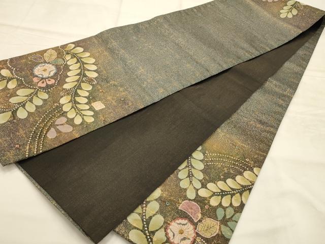 平和屋着物●太鼓柄袋帯 作家物 辻が花 絞り 金糸 正絹 逸品 AABJ2164sx