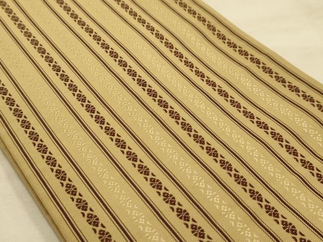 平和屋着物●本場筑前博多織 献上 半幅帯 正絹 逸品 AABJ2195sx