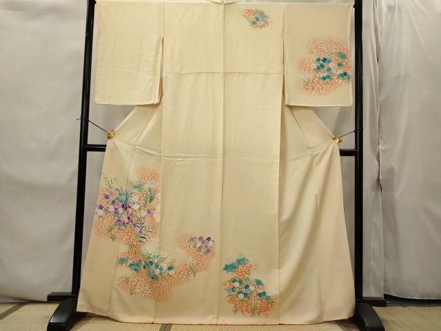 平和屋着物■訪問着 草花文 暈し染め 正絹 逸品 AABJ2201st