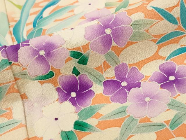 平和屋着物■訪問着 草花文 暈し染め 正絹 逸品 AABJ2201st