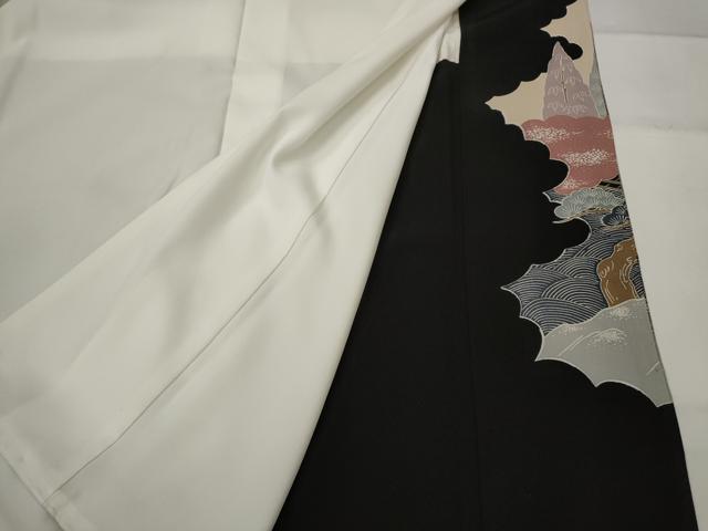 平和屋着物■豪華黒留袖 松竹梅飛鶴文 金彩 正絹 逸品 AABJ2209st