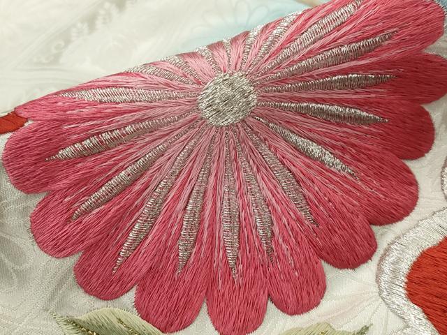 平和屋着物■豪華振袖 刺繍 花松文 暈し染め 金銀糸 正絹 逸品 AABJ2303st