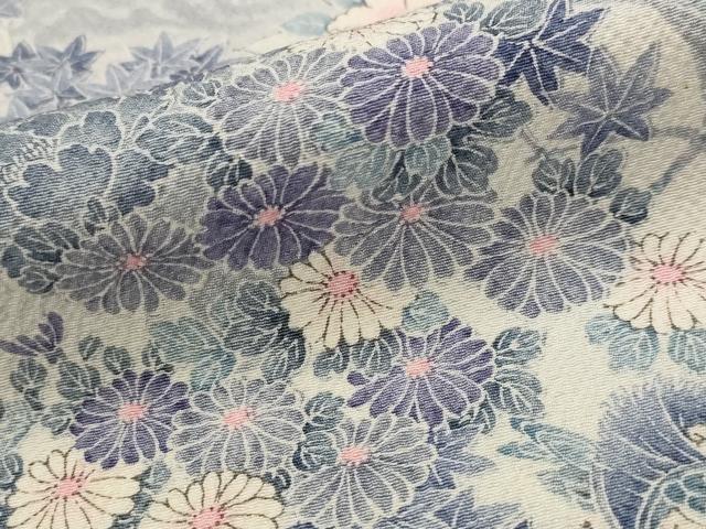 平和屋着物■上質な小紋 草花文 暈し染め 正絹 逸品 AABJ2305st