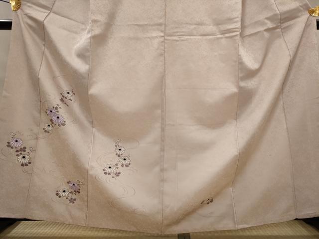 平和屋着物■訪問着 刺繍 流水花文 洗える着物 AABJ2346st