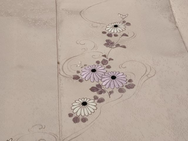 平和屋着物■訪問着 刺繍 流水花文 洗える着物 AABJ2346st