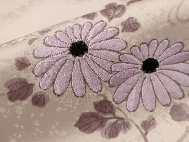 平和屋着物■訪問着 刺繍 流水花文 洗える着物 AABJ2346st
