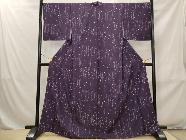 平和屋着物■小紋 枝花文 洗える着物 AABJ2348st