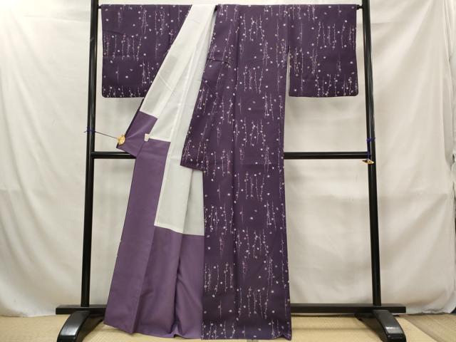 平和屋着物■小紋 枝花文 洗える着物 AABJ2348st
