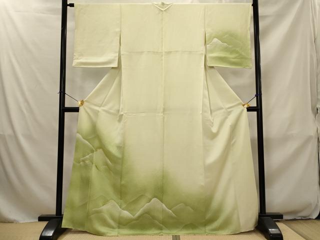 平和屋着物■訪問着 刺繍 遠山文 暈し染め 正絹 逸品 AABJ2371st