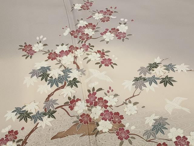平和屋着物■訪問着 枝花文 ぼかし染め 金彩 正絹 逸品 AABJ2377st