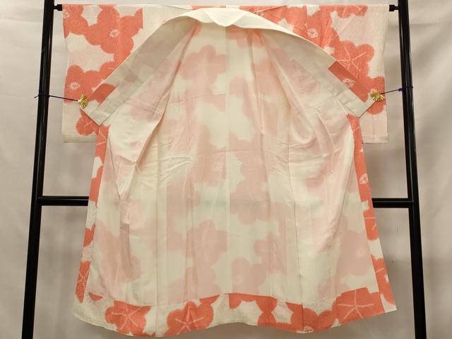 平和屋着物■長襦袢 袷 絞り 舞梅文 正絹 逸品 AABJ2381st