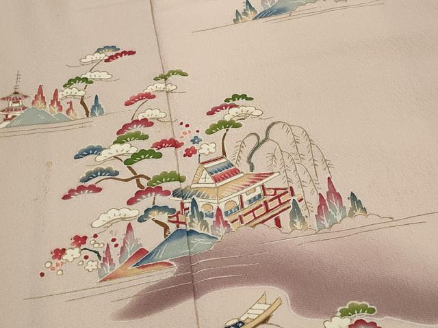 平和屋着物■訪問着 風景枝松文 暈し染め 金彩 正絹 逸品 AABJ2400st