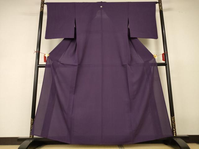 平和屋着物*夏物 色無地 絽 似せ紫色 正絹 逸品 AABJ2406jd
