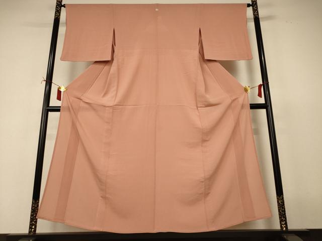 平和屋着物*夏物 色無地 絽縮緬 深支子色 正絹 逸品 AABJ2419jd