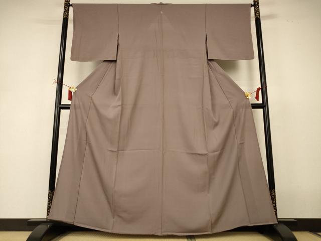 平和屋着物*夏物 色無地 絽 江戸鼠色 正絹 逸品 AABJ2422jd