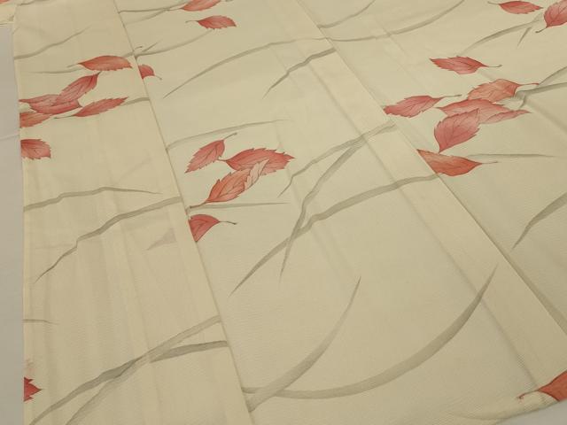 平和屋着物*夏物 小紋 絽 芝葉文 正絹 逸品 AABJ2425jd