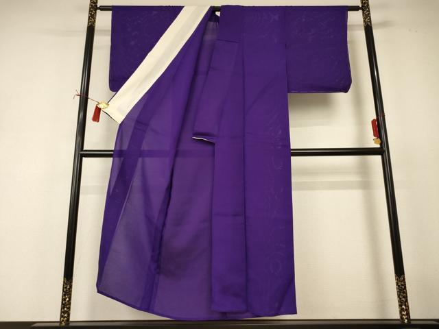 平和屋着物*夏物 色無地 絽 葡萄色 正絹 逸品 AABJ2431jd