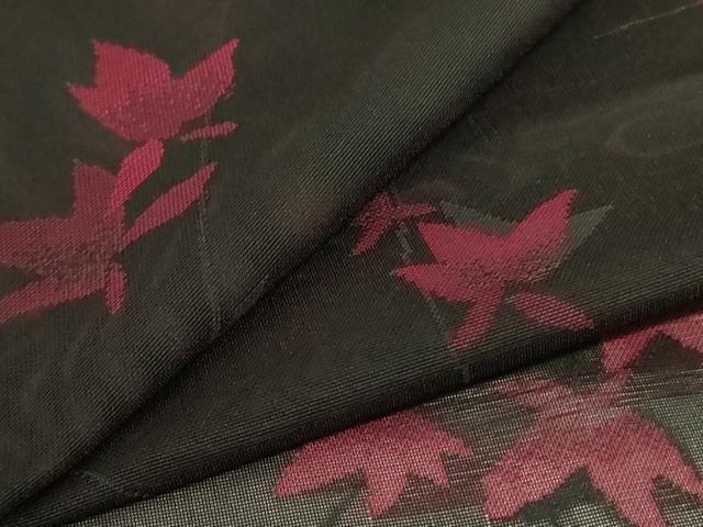 平和屋着物*夏物 小紋 紗 枝花文 正絹 逸品 AABJ2436jd