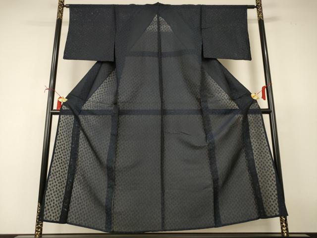 平和屋着物*夏物 お召 風通紗 舞葉文 正絹 逸品 AABJ2437jd