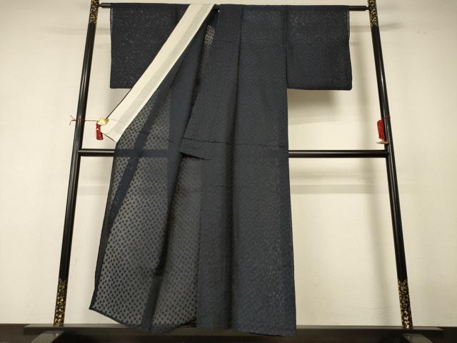 平和屋着物*夏物 お召 風通紗 舞葉文 正絹 逸品 AABJ2437jd
