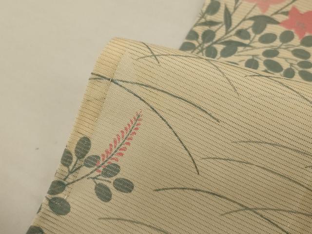 平和屋着物*夏物 小紋 絽 草花文 正絹 逸品 AABJ2442jd