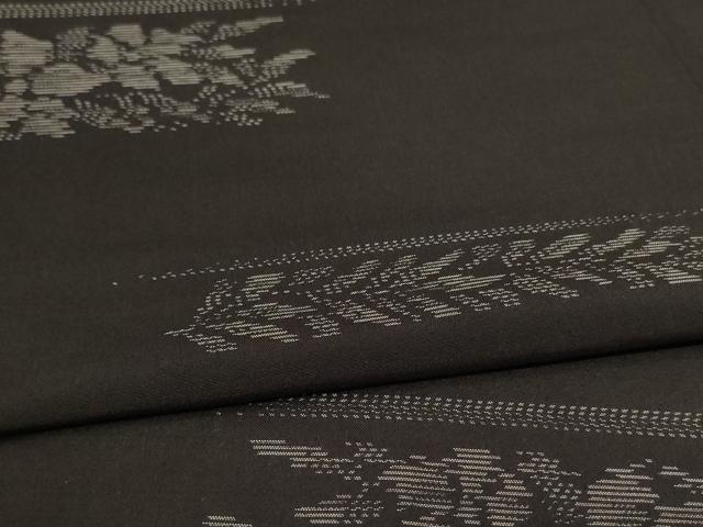 平和屋着物*夏物 本場大島紬 夏大島 横段草花文 正絹 逸品 AABJ2464jd