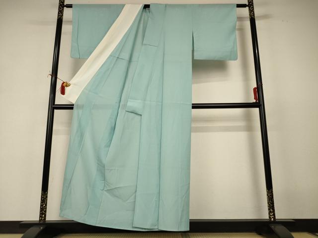 平和屋着物*夏物 色無地 絽 錆青磁色 正絹 逸品 AABJ2474jd